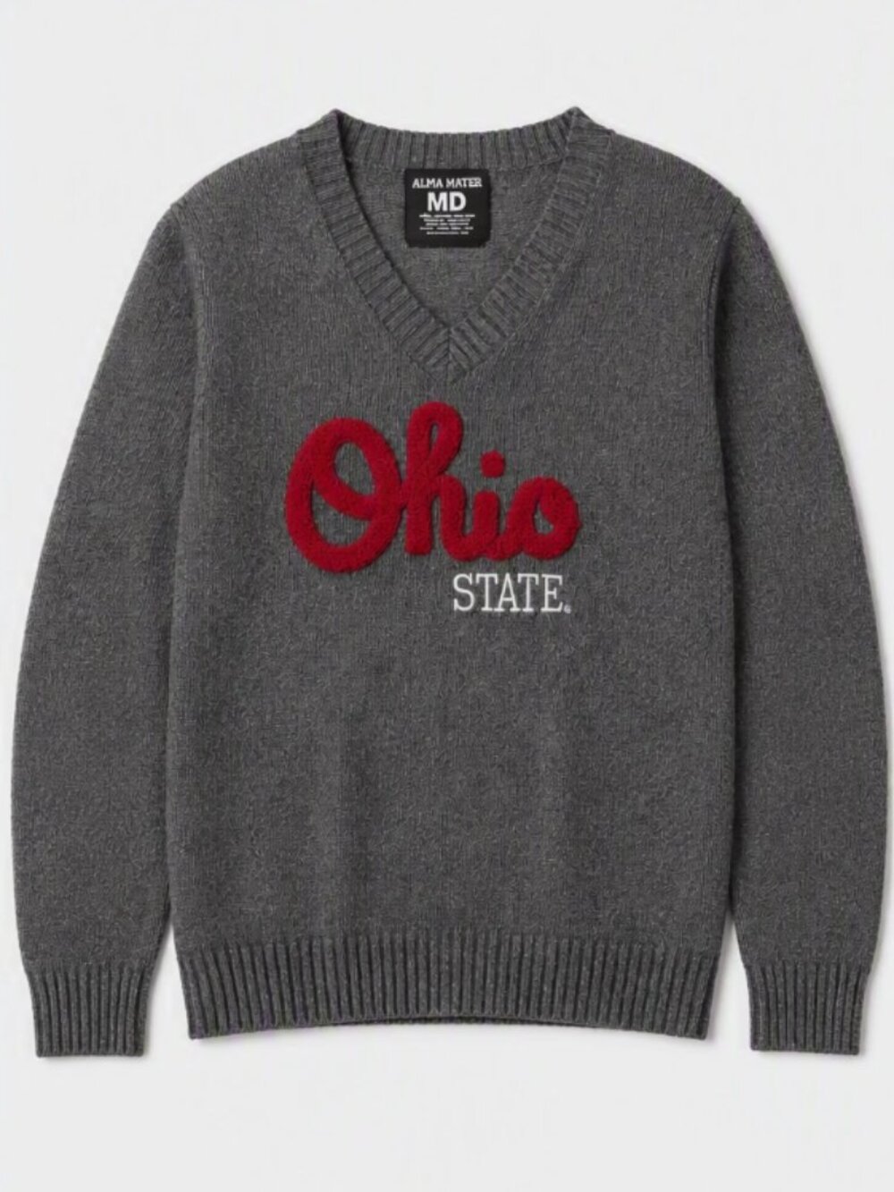 Alma Mater-Ohio State Sweater w/Elbow Patches; Size M (Official License) (Women)